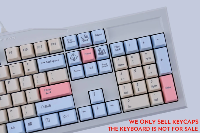 87/108 ключ синий детский тема порошок синий Keycap OEM PBT Keycaps положительный Egraver сторона для FILCO механическая клавиатура