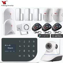 YoBang Security Smart Home Wireless GSM Home Burglar Alarm System Android IOS APP Controls Spanish English Russian Netherland .