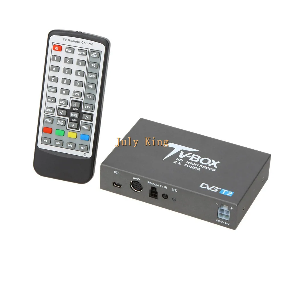 Двойная антенна DVB-T2 Автомобильный цифровой HD ТВ ресивер, DVB-T2 спутниковый ресивер HDMI ТВ тюнер Поддержка 160 км/ч MPEG-1/-2/4 H.264 декодер