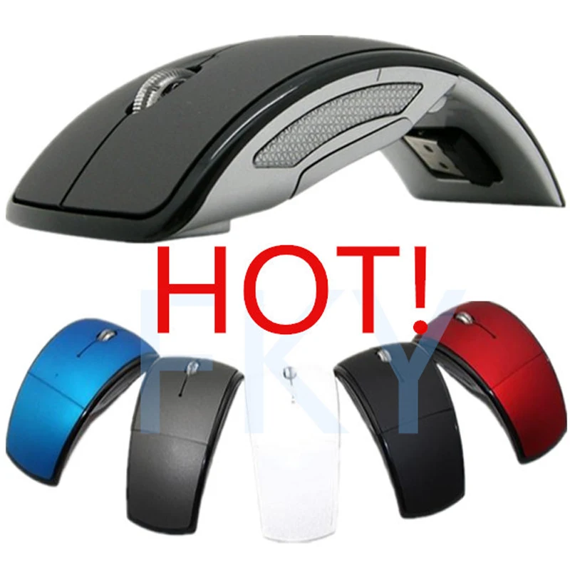 

Free Shipping Fashion Mini USB Jack 2.4G Snap-in Transceiver Optical Foldable Folding Arc Wireless Mouse For PC Laptop Computer