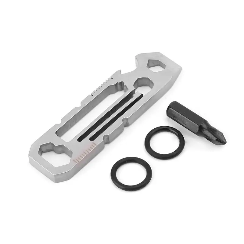 6 in 1 EDC Gadget Outdoor Equipment Camping Keychain Supplies Bottle