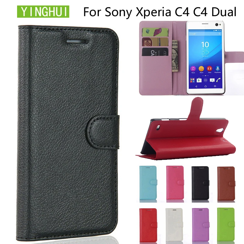 YINGHUI Phone Case For Sony Xperia C4 E5333 E5306 Cover Wallet PU Leather Case Flip Cover phone Case For Sony Xperia C4 Dual YINGHUI Phone Case For Sony Xperia C4 E5333 E5306 Cover Wallet PU Leather Case Flip Cover phone Case For Sony Xperia C4 Dual