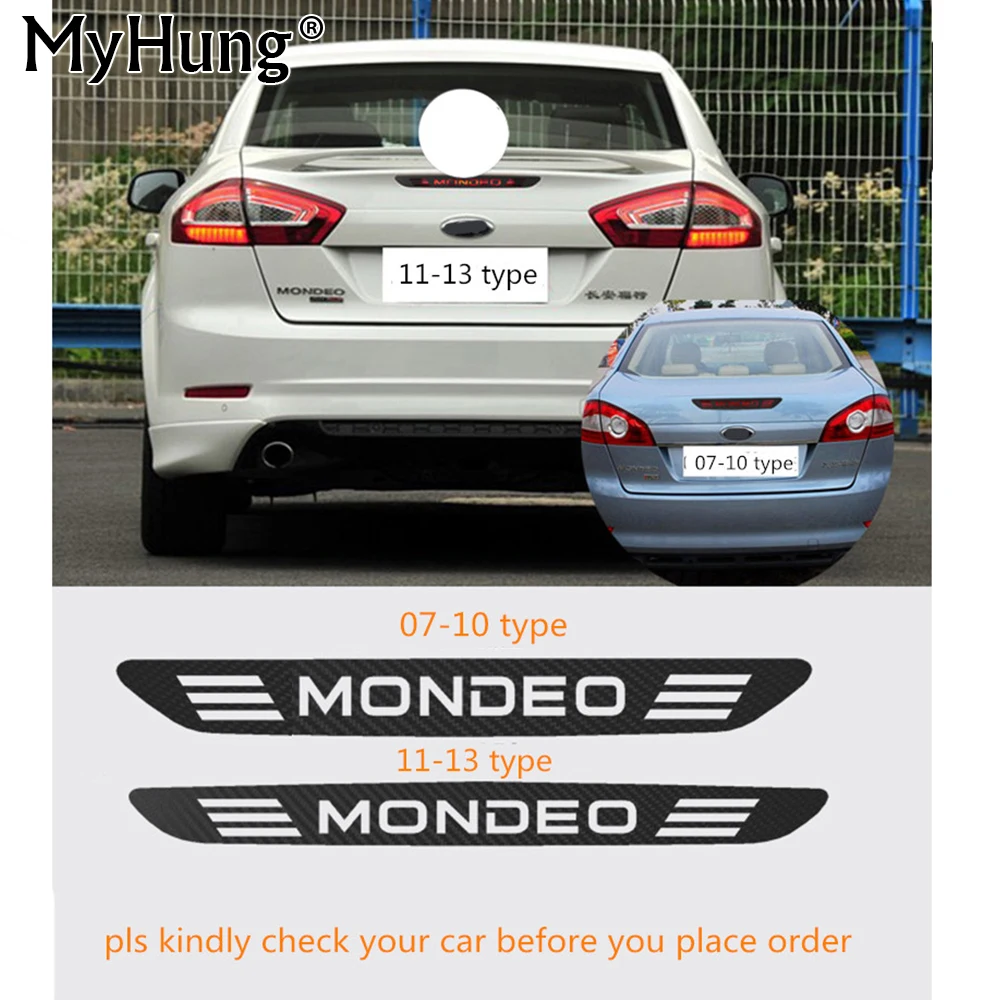 For Mondeo 07 10 Carbon Fiber Vinyl Rear Windshield Brake Light