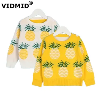 

VIDMID Autumn Winter Children's clothing cartoon pineapple Knitted Sweaters Kids Baby boys girls cotton sweaters tops 7050 04