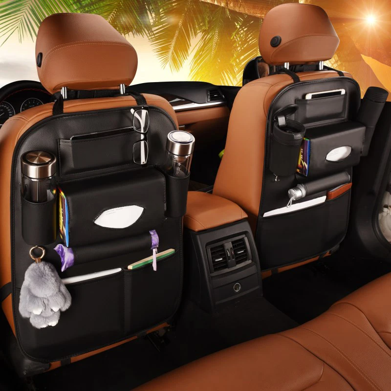 

Car Seat Back Bag Multi-usage Bag Storage Phone Tissue Storage Car Back Seat Organiser Stowing Travel Pocket to Storage Goods