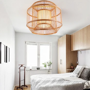 

Bamboo lamp Pendant Lights cage restaurant droplight pendant lamp modern clubs living room lights study pendant lamp LU71486 -YM