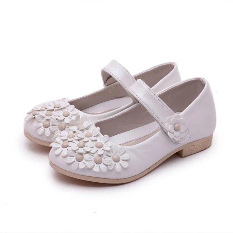 Online Get Cheap High Heel Shoes Kids -Aliexpress.com Alibaba Group 2016 Girls White Pink Flowers Shoes Children All Match Leather Shoes Kids High Heels Antiskid Party&Wedding - Online Get Cheap High Heel Shoes Kids -Aliexpress.com Alibaba Group