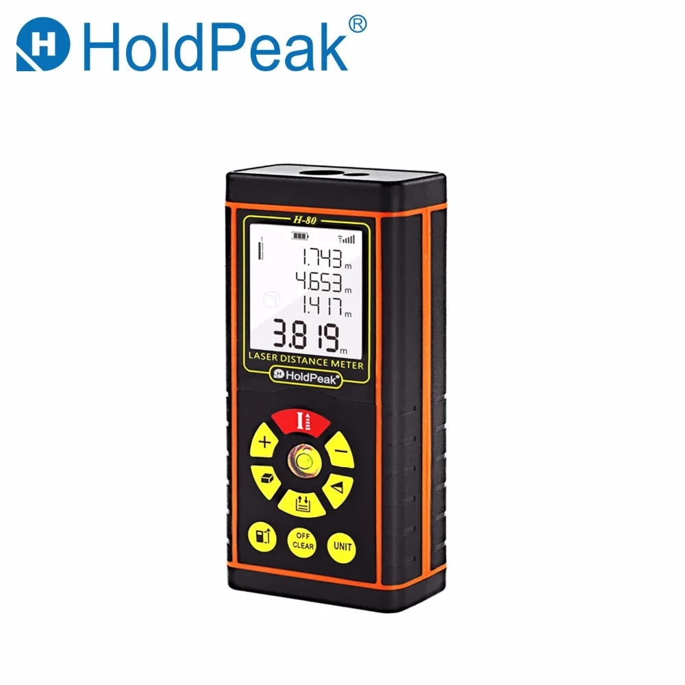 

HoldPEAK HP-80 80M Laser Rangefinder Digital Laser Distance Meter battery-powered laser range finder tape distance measurer