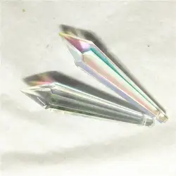 80 мм прозрачный AB Кристалл Стекло одногранный сосулька u-drop призма, детали люстры бесплатная доставка