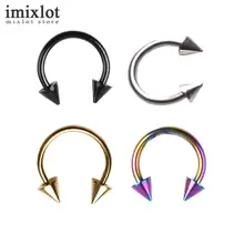 Из 2 предметов Спайк для пирсинга перегородки носа пирсинг в режиме реального Нержавеющая сталь Нос Кольца для пирсинга перегородки носа кольца для Для мужчин Для женщин из нержавеющей стали, серьги-кольца для губ сосок, бровь кольца