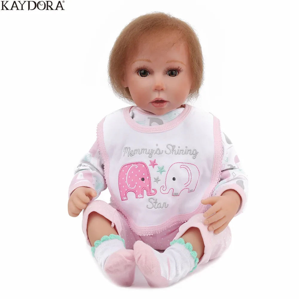 

KAYDORA Reborn Doll Baby Vinyl Body 22 inch 55 CM Doll Toys For Girl Boy Soft Mohair Silicone Birthday Gift Lifelike Bebe Reborn