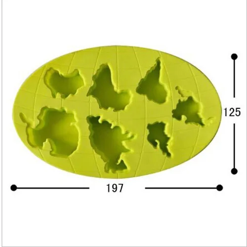 Высокое качество формы в виде континентов кубика льда силикона инструменты мороженое формы для выпечки тортов Пособия по кулинарии инструменты высокого качества