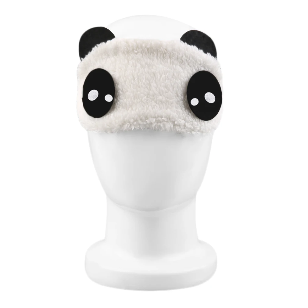 Маска для сна, милый дизайн, плюшевая панда, маска для лица, для глаз, для путешествий, для сна, мягкие маски для глаз, Слепые, складные тени, портативные, снимают стресс