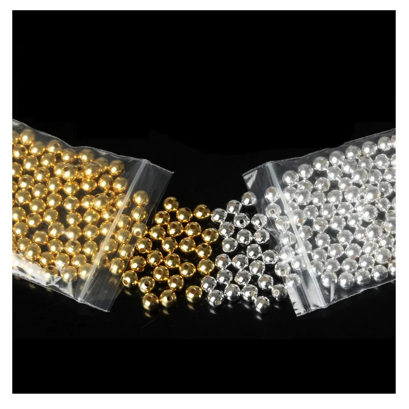 

2/2.5/3/4/5/6/8/10mm Jewelry Findings Diy Metal Beads Gold/Silver/Bronze/Silver Tone Smooth Ball Spacer Beads For Jewelry Making