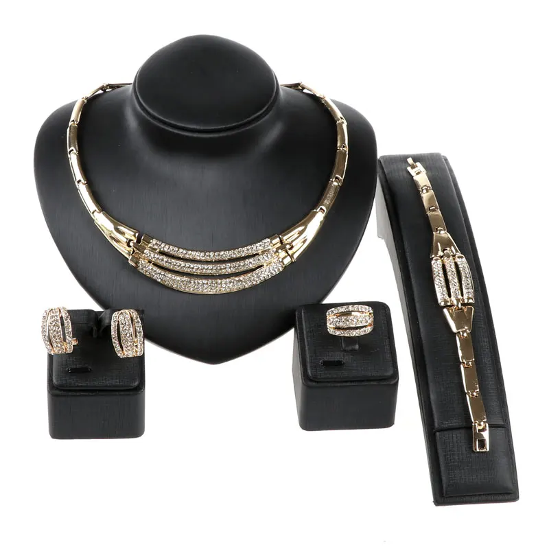 Women Fine Crystal Jewelry Sets For Wedding Party African Beads Dress