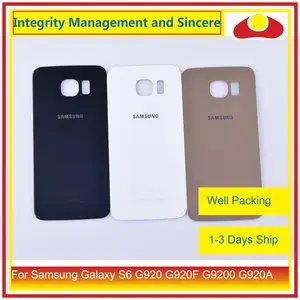 Image 2 - Originele Voor Samsung Galaxy S6 G920 G920F G9200 G920A Behuizing Batterij Deur Achter Back Glas Cover Case Chassis Shell Vervanging