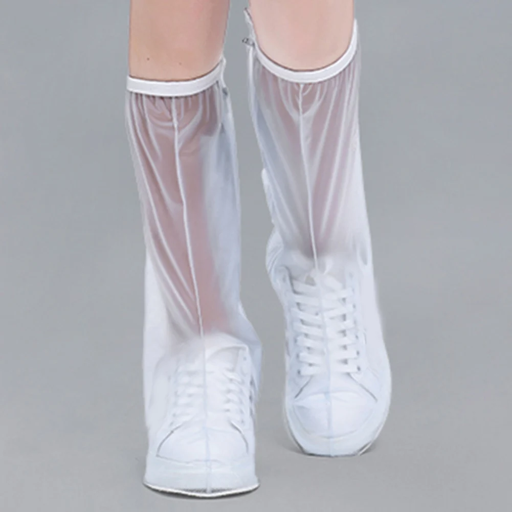 Новые водонепроницаемые непромокаемые туфли для многократного применения, всесезонные Нескользящие непромокаемые Бахилы для обуви на молнии, аксессуары для мужской и женской обуви