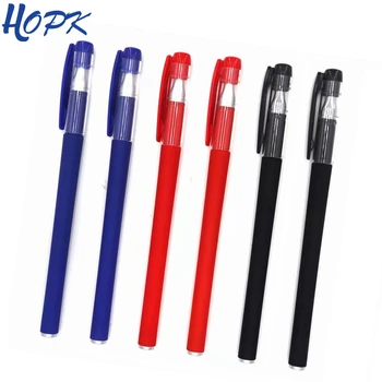 

6pcs/set Office Gel Pen 0.5mm Needle tip Signature pen Handles Red Blue Black Ink Refill Rod for School Supplies Stationery
