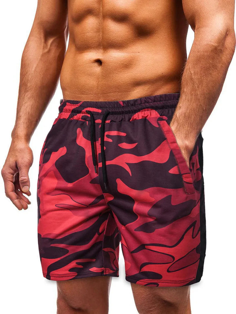 Мужские летние пляжные шорты спортивные тренировочные камуфляжные короткие штаны