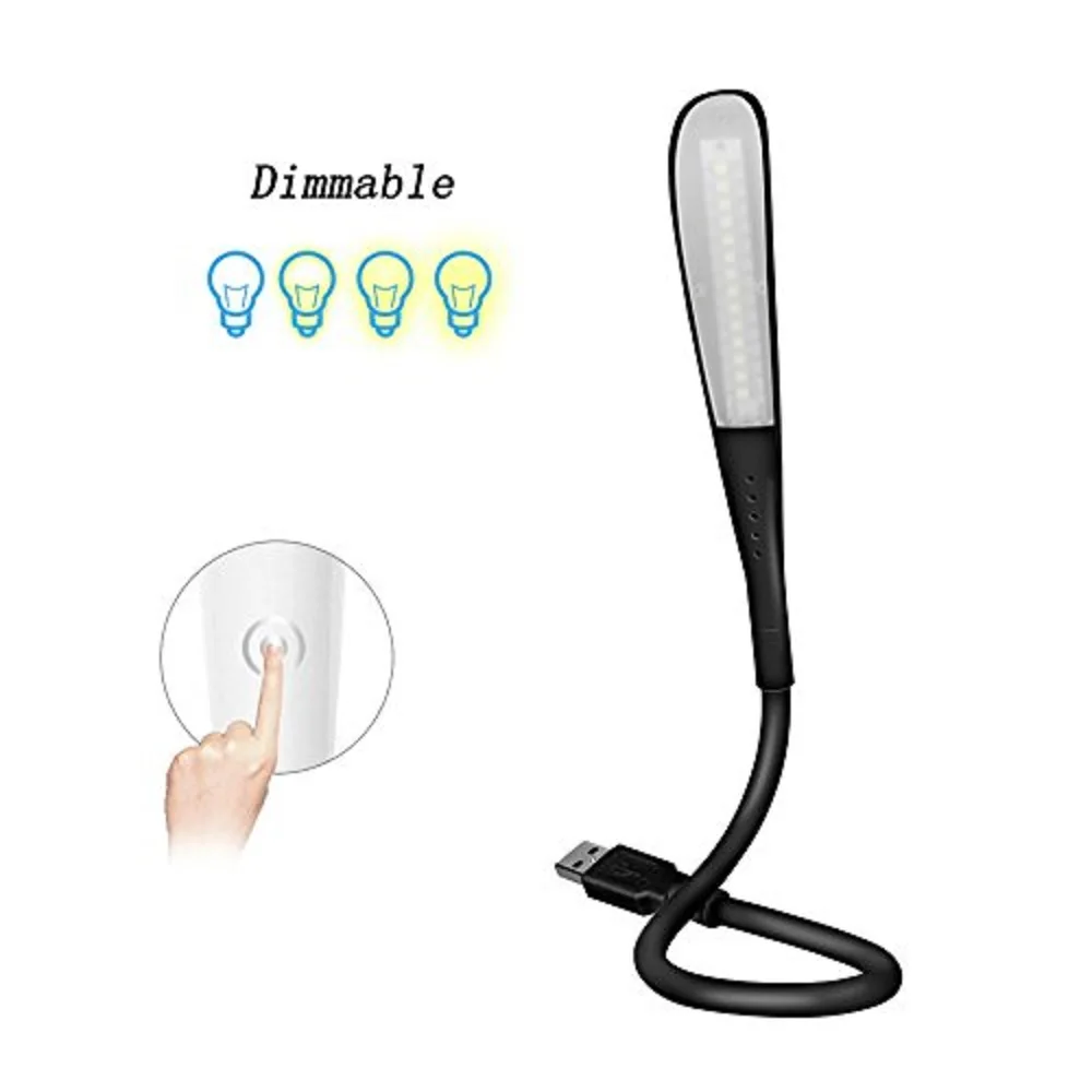 

USB LED Light Lamp Reading Lamp LED lamp Outdoor with 3 Level Touch Switch for Computer Keyboard Notebook Laptop PC Black White