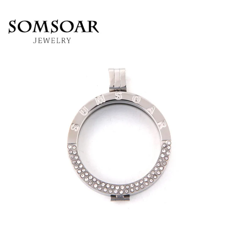 

Somsoar Jewelry Top Sale 35mm Large Sumsoar Coin Holder 316L Stainless Steel Frame Pendant for 33mm Disc Coin 1pcs