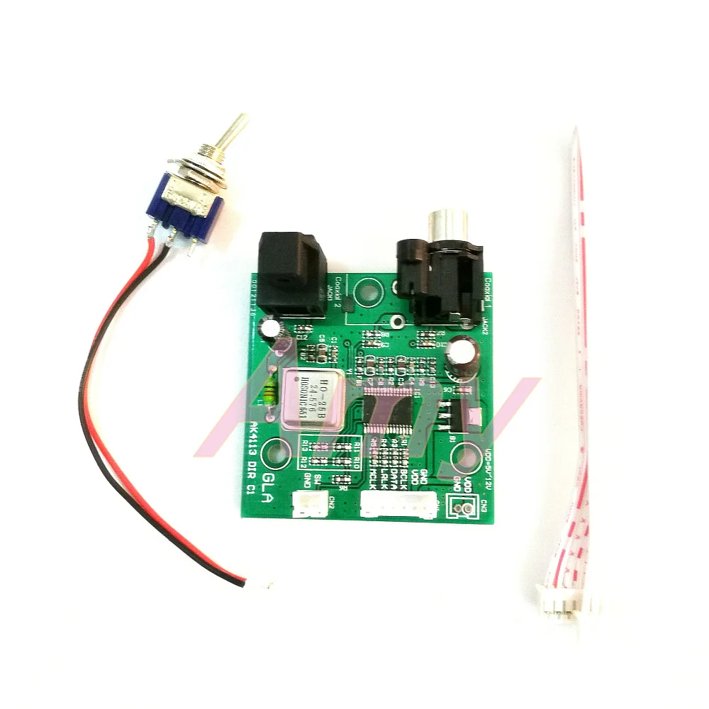 

SPDIF Coaxial Fiber AK4113 Receiver Board, I2S Output, Left Alignment Output, Right Alignment Output