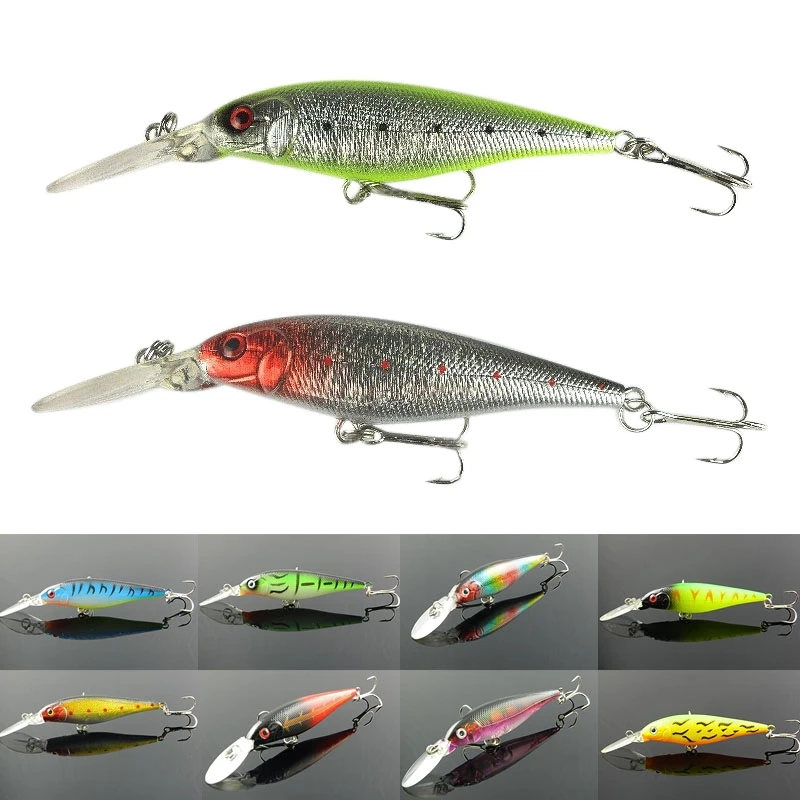 Pretty Lot 10pcs New 11cm 10g Minnow Crank Baits Fishing Deep Diving for first service | Спорт и развлечения