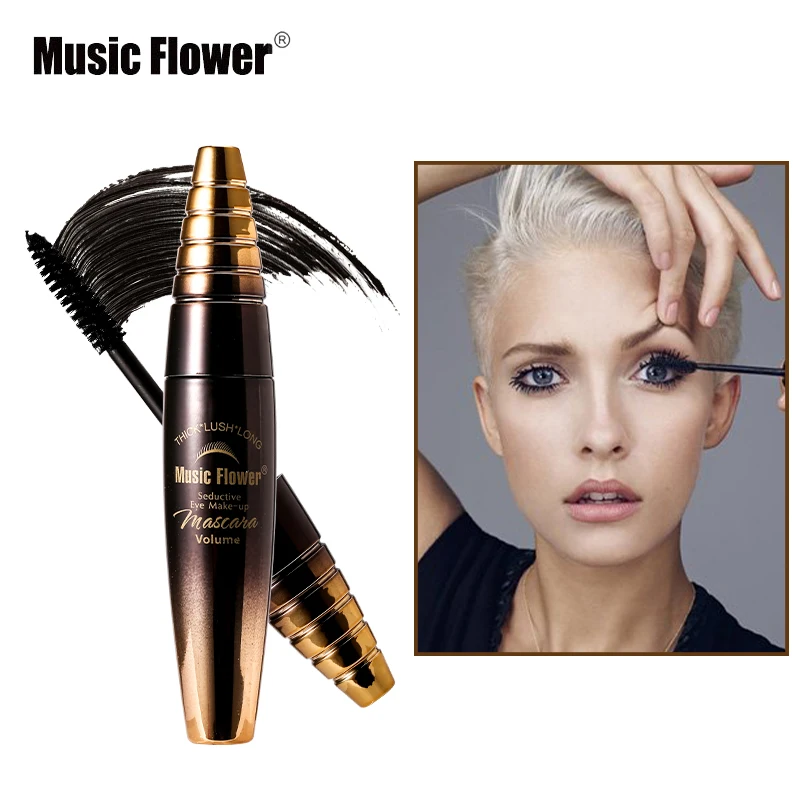 Тушь для ресниц Music Flower ультрачерная тушь макияжа густая пышная долговечная