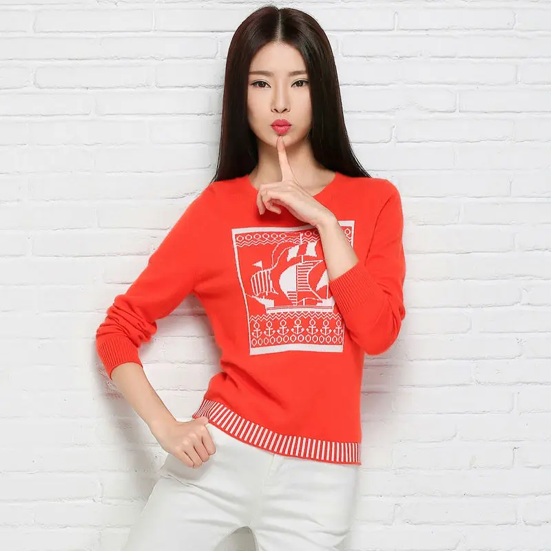 2018 Autumn Winter New fashion Women's cashmere sweater female long sleeve shirt round collar knitted pullovers Free Shipping 2018 Autumn Winter New fashion Women's cashmere sweater female long sleeve shirt round collar knitted pullovers Free Shipping