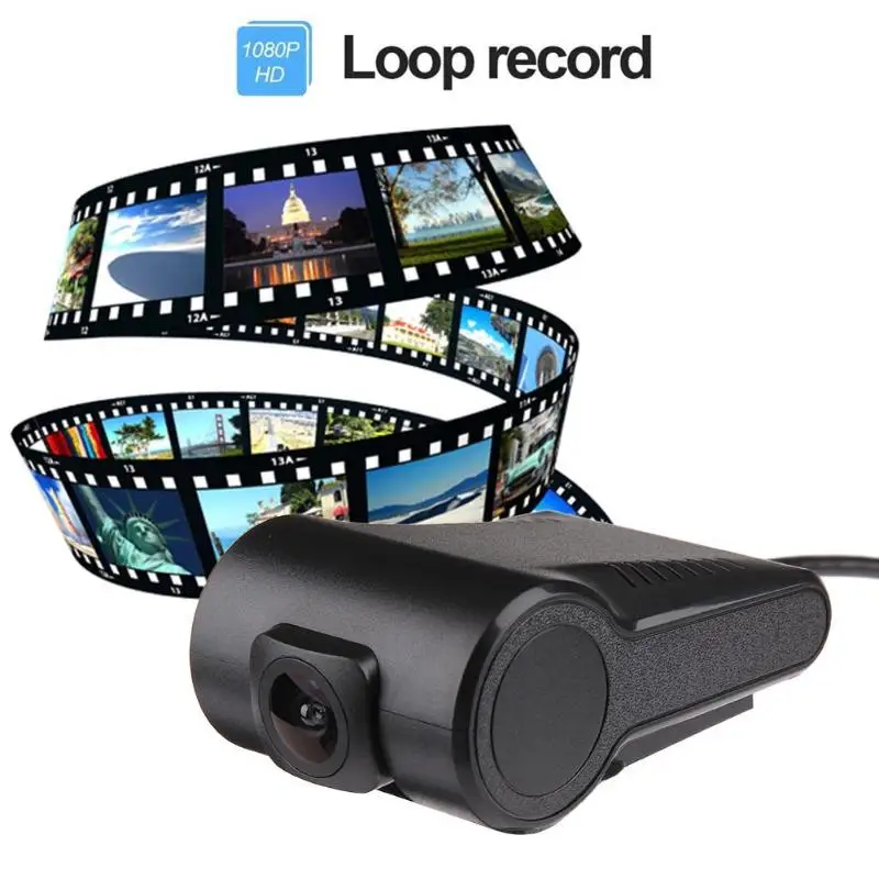 Koop ALLOYSEED USB Auto DVR Camera 720 P 30FPS Auto Voertuig Dash Cam Voorruit Draagbare Rijden Recorder Voor Android Auto GPS Navigator