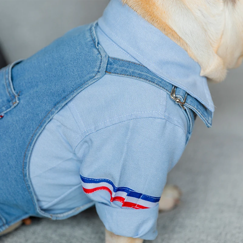 [MPK Dog denim Комбинезоны] джинсовые комбинезоны для собак, джинсы для собак подходят для французских бульдогов, джинсы для собак Мопсов