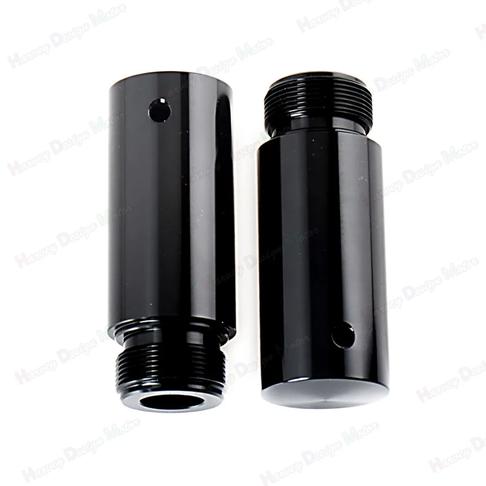Black 39mm Fork Tube 3in Extensions for Harley Dyna Glide Sportster XL