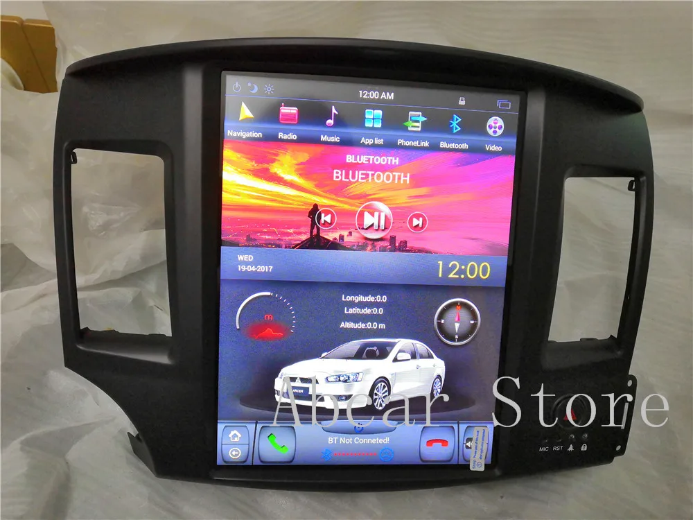 

12.1'' Tesla style Android 8.1 Car dvd player GPS Navigation For Mitsubishi Lancer EVO 2007-2017 stereo radio PX6 HDMI auto IPS