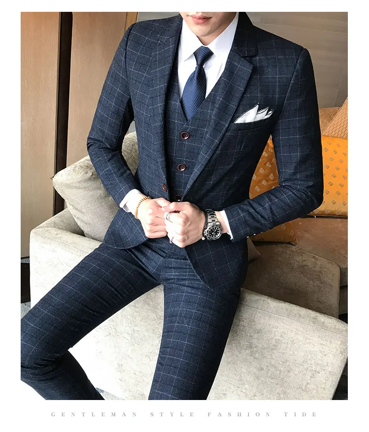 

New fashion Silver grey best man groom wedding dress Excellent Men Business Activity Suit Party Prom Suit(jacket+pants+vest+tie)