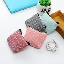 Plaid Canvas Coin Purses Women Small Wallet Change Purse Femme Girl Dot Mini Zipper Pocket Bag Key Card Coin Holder Pouch women s coin purses lady polyester pailette hasp small wallet change pouch key card holder clutch handbag wholesale y
