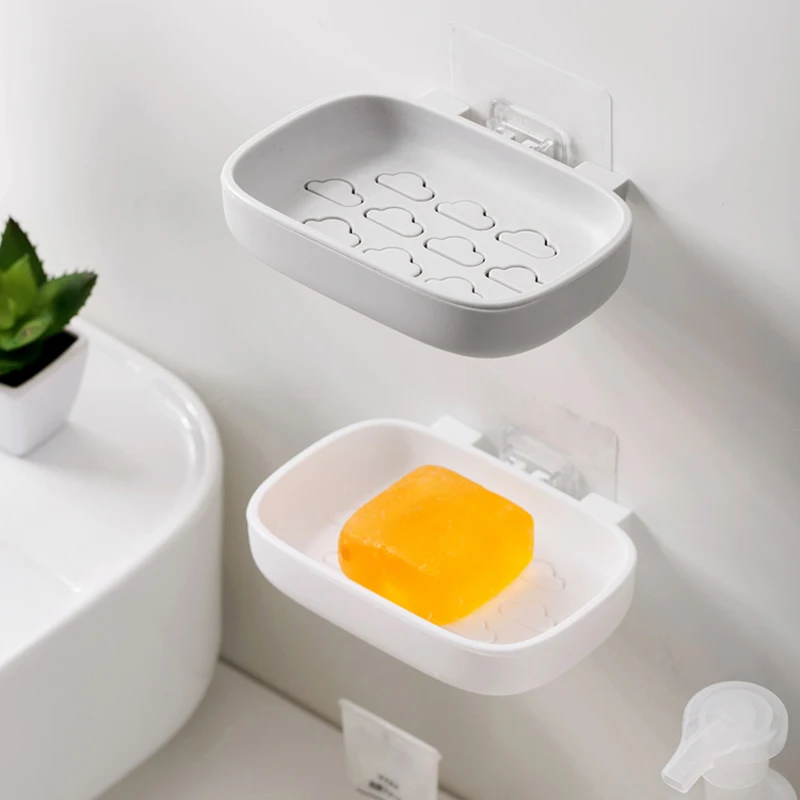 

Travel Soap Dishes Soap Storage Box Portable Drain Sponge Holder Storage Rack Bathroom Tools Organizer Hanging Shelf