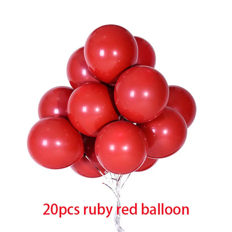 LQDIANTANG 18 дюймов красный воздушный шар из фольги в форме сердца 10 дюймов красный черный латексный шар для свадьбы День рождения Валентина украшения - Цвет: Красный