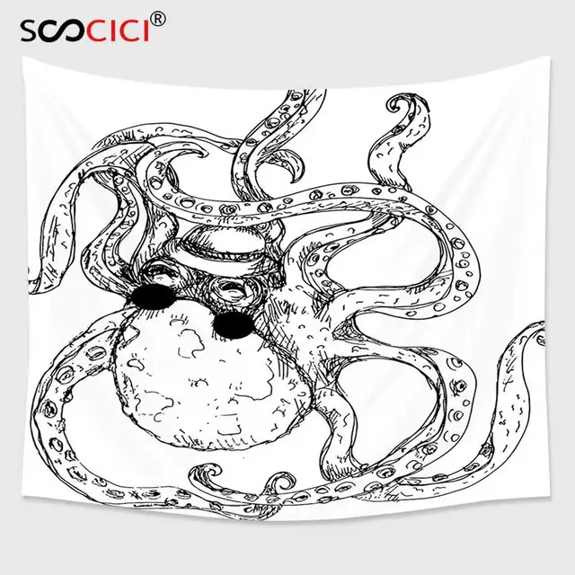 Us 23 36 49 Off Cutom Permadani Hiasan Dinding Dekorasi Gurita Gurita Kraken Sketsa Gaya Art Satwa Liar Hewan Laut Bawah Air Laut Alam Dekorasi In Us 23 36 49 Off Cutom Permadani Hiasan Dinding Dekorasi Gurita Gurita Kraken Sketsa Gaya Art Satwa Liar Hewan Laut Bawah Air Laut Alam Dekorasi In