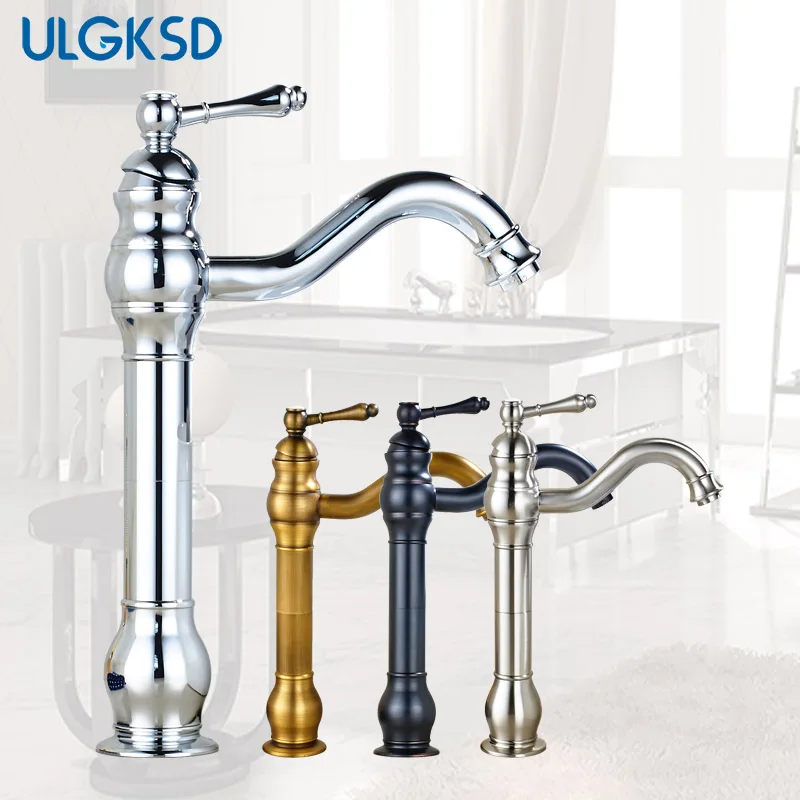 Basin Faucet Single Handle 4 Choices Counter top Sink Bathroom Faucets