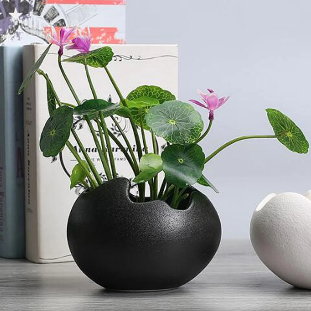 2pcs European Style Vintage Hydroponics Flower Succulent Nursery Black&White Garden Pots & Planters Home Docoration