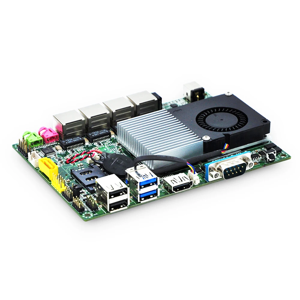 Qotom 4 gigabit Nics Mini PC материнская плата Стандартный процессор 3G/4G Функция Pfsense