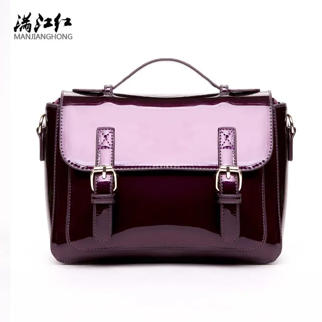 Luxury Brand Women Bright Handbags Patent Leather Handbag Woman Satchels Bag Belt Crossbody Bags ...