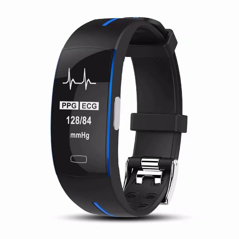 Pulseira com Monitoramento Pedômetro à Prova Relógio Inteligente Fitness Pressão Arterial Frequência Cardíaca D'água Ip67 p3 Ecg Ppg - Image 4