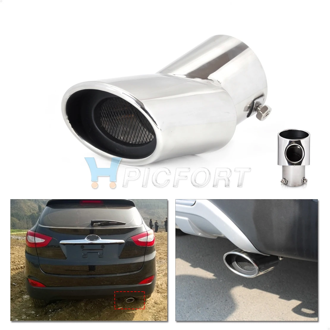 CITALL 304 выхлопная труба из нержавеющей стали для hyundai ix35 Tucson 2010 2011 2012 2013 2014