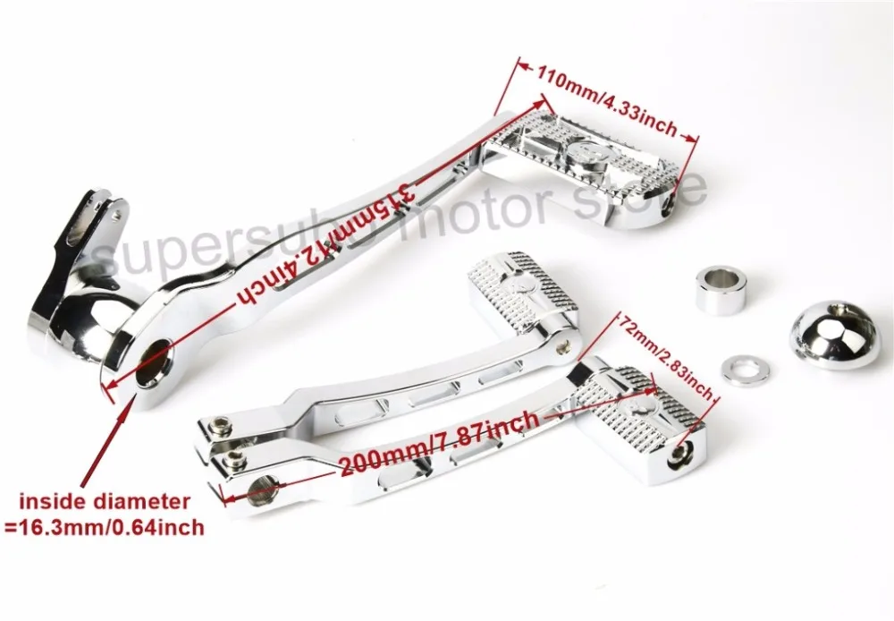 Chromed-Skull-head-Brake-Arm-Kit-Shift-Lever-W-Shifter-Pegs-For-Harley-Touring-2008-2013
