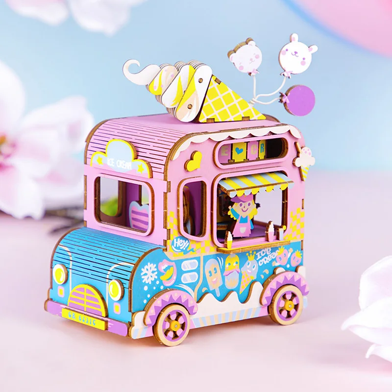 

Robotime Music Box 3D Wooden Puzzle Musical Toys DIY Assemble Model Kits Toys for Children Kids Adult AMD61 Drop Shipping