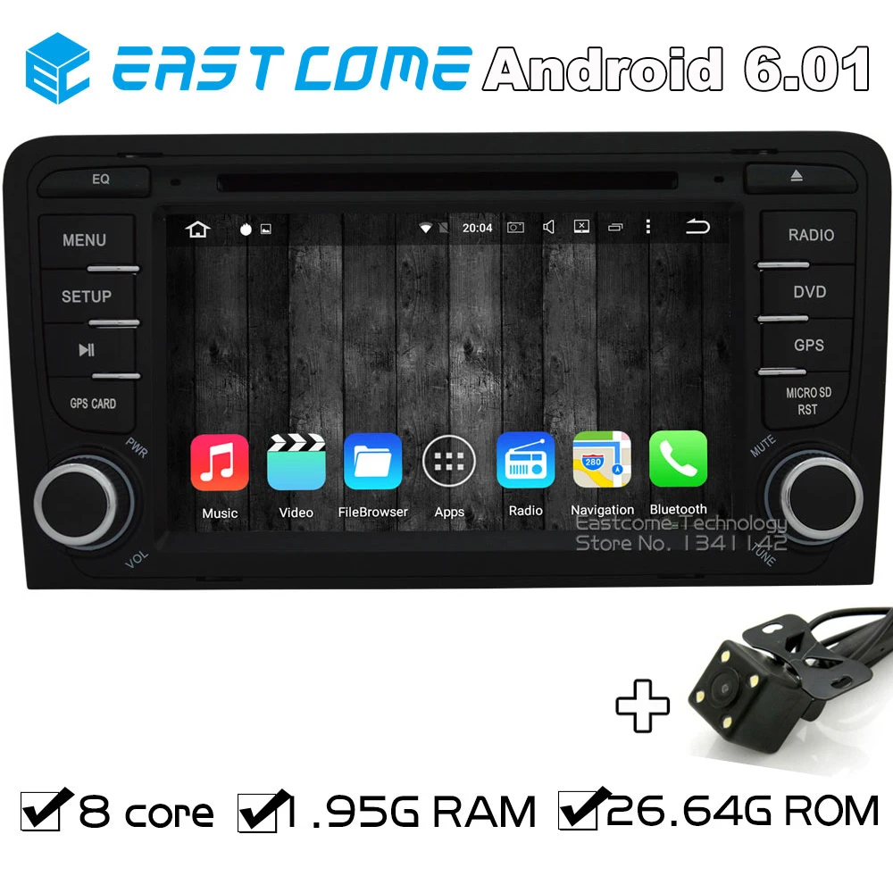 Octa Core 8 Android 6 0 Автомобильный DVD для AUDI A3 2003 2004 2005 206 2007 2008 2009 2010 2011 R3 RS3 с парковочной