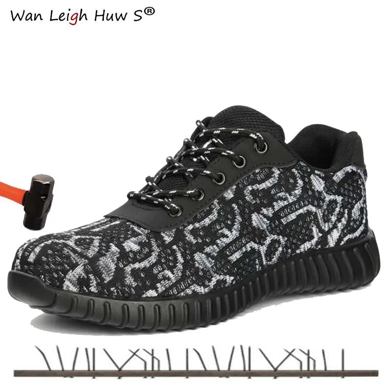

Men's Steel Toe Work Safety Boots Shoes Breathable Anti-smashing Anti-puncture Non-slip Construction Casual Protective Shoes
