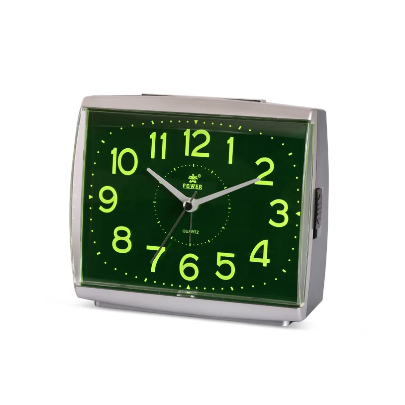 POWER Ultra-quiet Digital Alarm Clock Quartz Snooze Stopwatch Movement Alarm Clock Timer Silent Desktop Table Clock White / Grey