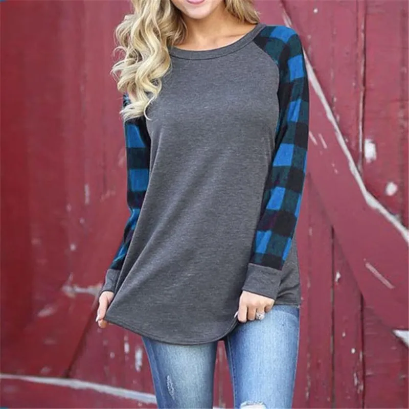 2017-New-Arrival-Plaid-Splic-Tee-Tops-Women-Ropa-Mujer-Basic-Plain-O-Neck-Long-Sleeve.jpg_640x640 (1)